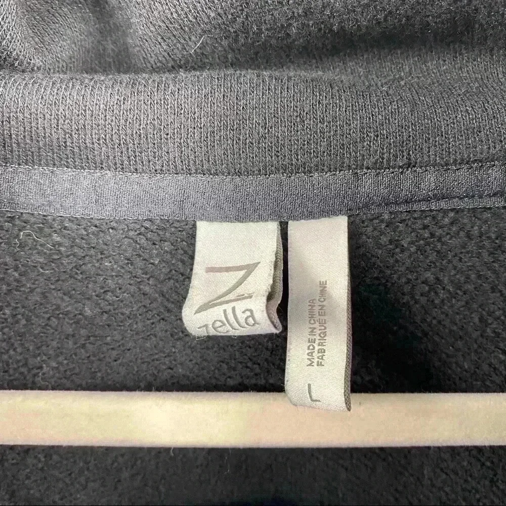Z by Zella Full Effect Women's Black‎ Zip Activewear Casual Sweater Size L
